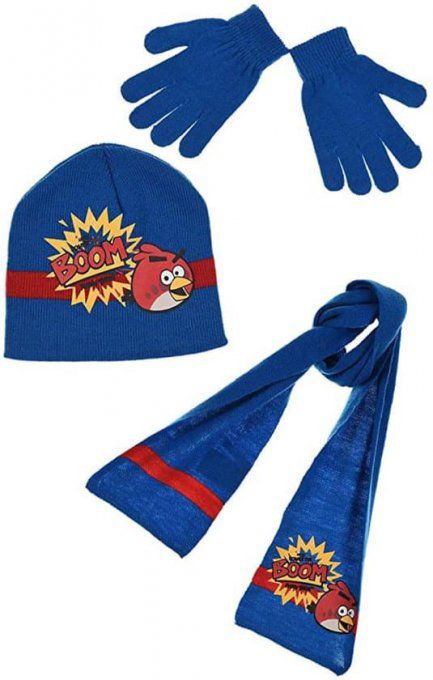 Bonnet Écharpe et gants Angry Birds - Tricolore - 52/54 cm